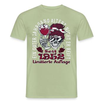 71. Geburtstag 1952 71er Guter Jahrgang - Männer T-Shirt - Sage - Vorne - AI Model Male 178 light (178cm)