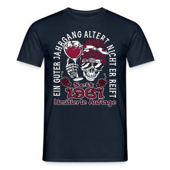 62. Geburtstag 1961 62er Guter Jahrgang - Männer T-Shirt - Navy - Vorne - AI Model Male 178 light (178cm)