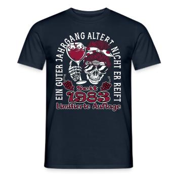 40. Geburtstag 1983 40er Guter Jahrgang - Männer T-Shirt - Navy - Vorne - AI Model Male 178 light (178cm)