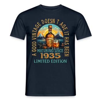 88th Birthday 1935 88 Good Vintage Whisky - Men's T-Shirt - navy - Front - AI Model Male 178 light (178cm)