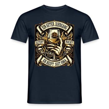 1964 Geburtstag Biker Ein Guter Jahrgang Altert - Männer T-Shirt - Navy - Vorne - AI Model Male 178 light (178cm)