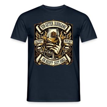 1983 Geburtstag Biker Ein Guter Jahrgang Altert - Männer T-Shirt - Navy - Vorne - AI Model Male 178 light (178cm)