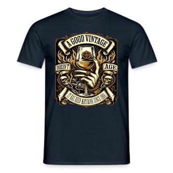 1984 Geburtstag Biker Ein Guter Jahrgang Altert - Männer T-Shirt - Navy - Vorne - AI Model Male 178 light (178cm)