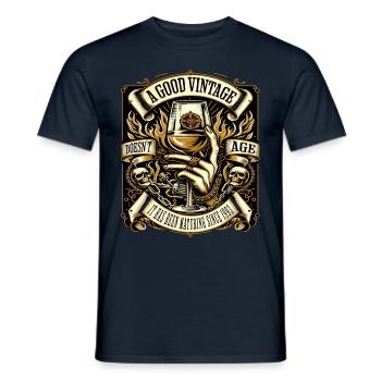 1993 Birthday Biker A Good Vintage Ages - Men's T-Shirt - navy - Front - AI Model Male 178 light (178cm)