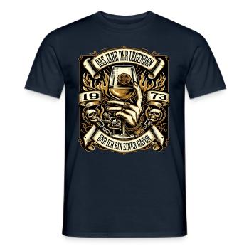 51 Birthday Man Vintage 1973 Year of Legends - Men's T-Shirt - navy - Front - AI Model Male 178 light (178cm)