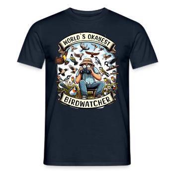 Le meilleur ornithologue du monde Okay Birdwatcher - T-shirt homme - marine - Devant - AI Model Male 178 light (178cm)