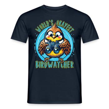 Le meilleur ornithologue du monde Okay Birdwatcher - T-shirt homme - marine - Devant - AI Model Male 178 light (178cm)