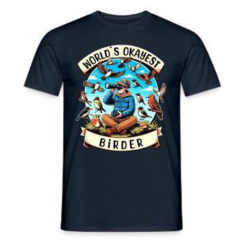 Le meilleur ornithologue amateur au monde - T-shirt homme - marine - Devant - AI Model Male 178 light (178cm)