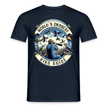 World's Best Okay Bird Guide Bird Watching - Men's T-Shirt - navy - Front - AI Model Male 178 light (178cm)