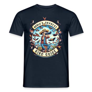 World's Best Okay Bird Guide Bird Watching - Men's T-Shirt - navy - Front - AI Model Male 178 light (178cm)