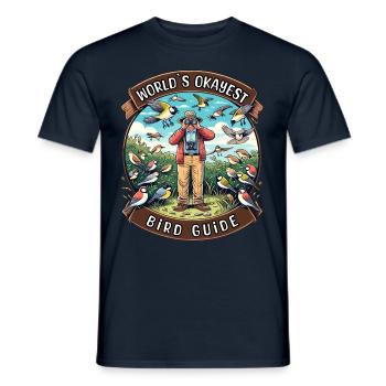 World's Best Okay Bird Guide Bird Watching - Men's T-Shirt - navy - Front - AI Model Male 178 light (178cm)