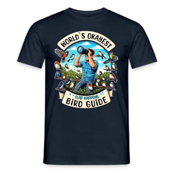 World's Best Okayer Bird Guide Bird Watching - Men's T-Shirt - navy - Front - AI Model Male 178 light (178cm)