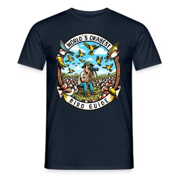 World's Best Okay Bird Guide Bird Watching - Men's T-Shirt - navy - Front - AI Model Male 178 light (178cm)