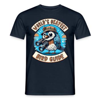 World's Best Okay Bird Guide Bird Watching - Men's T-Shirt - navy - Front - AI Model Male 178 light (178cm)