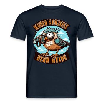 World's Best Okay Bird Guide Bird Watching - Men's T-Shirt - navy - Front - AI Model Male 178 light (178cm)