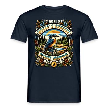 World's Best Okay Bird Guide Bird Watching - Men's T-Shirt - navy - Front - AI Model Male 178 light (178cm)