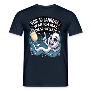 30 Years Ago I Was The Fastest Woman - Men's T-Shirt - navy - Front - AI Model Male 178 light (178cm)