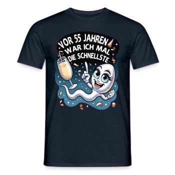 55 Years Ago I Was The Fastest Woman - Men's T-Shirt - navy - Front - AI Model Male 178 light (178cm)