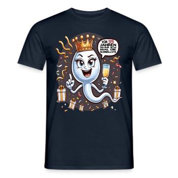 35 Years Ago I Was The Fastest Woman - Men's T-Shirt - navy - Front - AI Model Male 178 light (178cm)