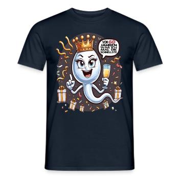 60 Years Ago I Was The Fastest Woman - Men's T-Shirt - navy - Front - AI Model Male 178 light (178cm)