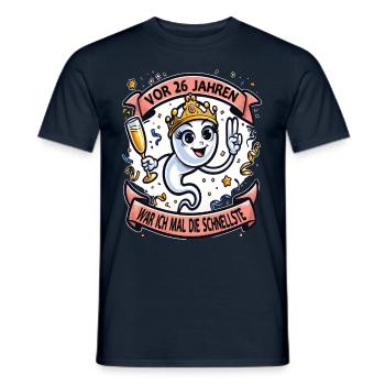 26 Years Ago I Was The Fastest Woman - Men's T-Shirt - navy - Front - AI Model Male 178 light (178cm)