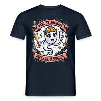 52 Years Ago I Was The Fastest Woman - Men's T-Shirt - navy - Front - AI Model Male 178 light (178cm)