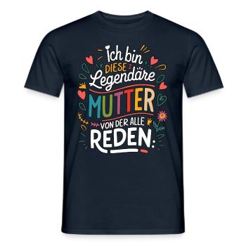Le cœur et l’amour d’une mère légendaire - T-shirt homme - marine - Devant - AI Model Male 178 light (178cm)