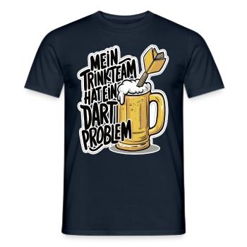 Mein Trinkteam Hat Ein Dart Problem - Männer T-Shirt - Navy - Vorne - AI Model Male 178 light (178cm)
