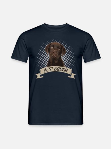 Braune Labradore Sind die Besten Freunde - Männer T-Shirt - Navy