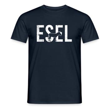 Esel - Männer T-Shirt - Navy - Vorne - AI Model Male 178 light (178cm)
