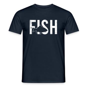 Fisch fish - Männer T-Shirt - Navy - Vorne - AI Model Male 178 light (178cm)
