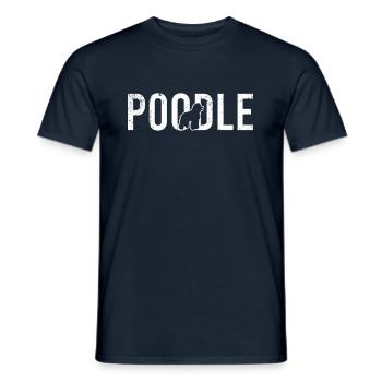 Caniche caniche - T-shirt homme - marine - Devant - AI Model Male 178 light (178cm)