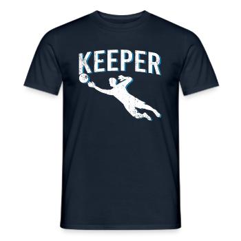 Gardien de but - T-shirt homme - marine - Devant - AI Model Male 178 light (178cm)