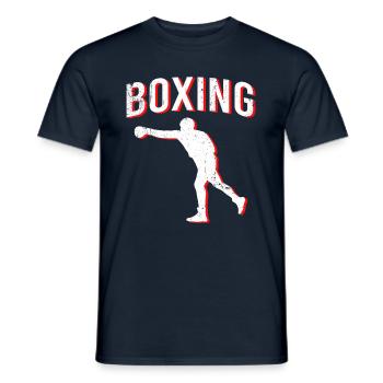 Boxing boxing - Men's T-Shirt - navy - Front - AI Model Male 178 light (178cm)