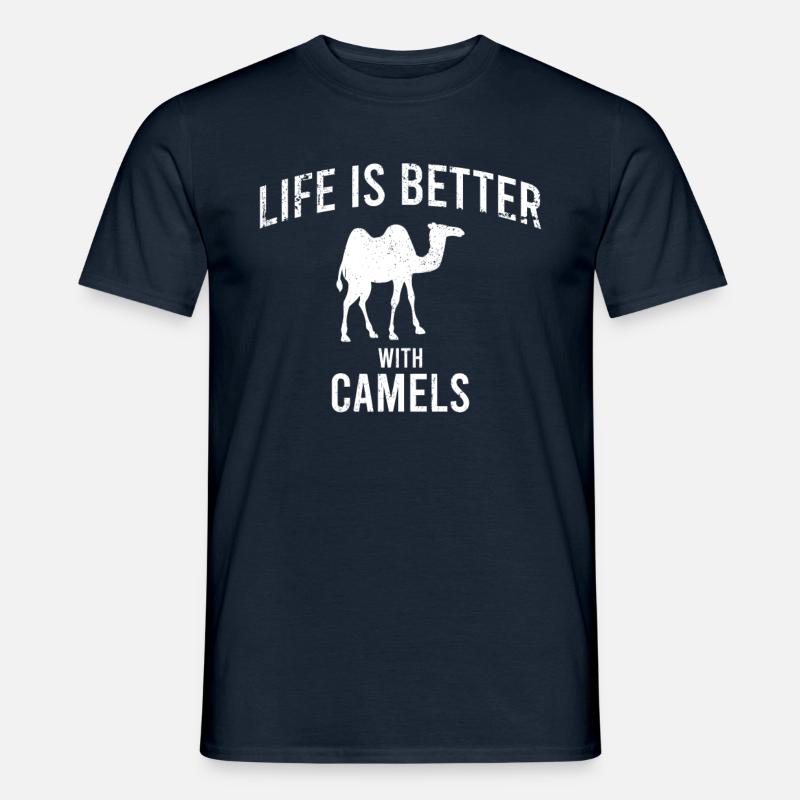 Camel Kamel Spruch - Männer T-Shirt - Navy
