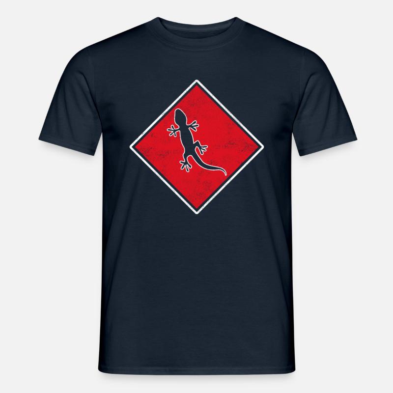 Eidechse - Männer T-Shirt - Navy