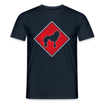 Logo du caniche - T-shirt homme - marine - Devant - AI Model Male 178 light (178cm)