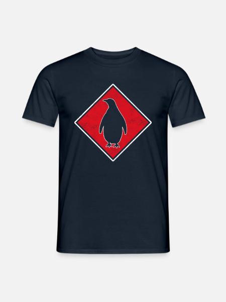 Penguin Logo - Men's T-Shirt - navy