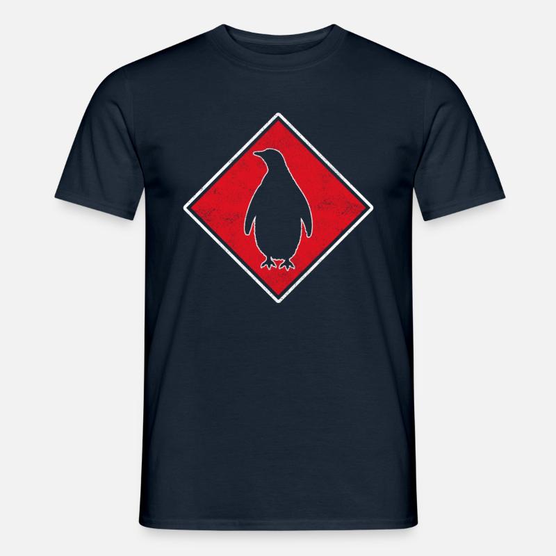 Pinguin Logo - Männer T-Shirt - Navy