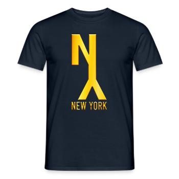 New York - Männer T-Shirt - Navy - Vorne - AI Model Male 178 light (178cm)
