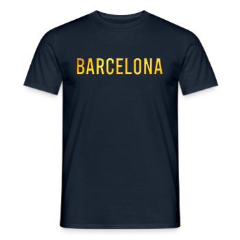 Barcelone - T-shirt homme - marine - Devant - AI Model Male 178 light (178cm)