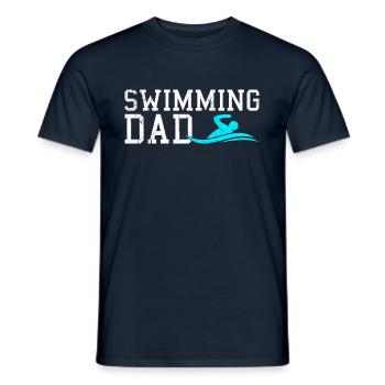 swimming dad - Men's T-Shirt - navy - Front - AI Model Male 178 light (178cm)
