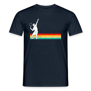 Tennis Rétro - T-shirt homme - marine - Devant - AI Model Male 178 light (178cm)