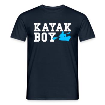 kayak boy - Men's T-Shirt - navy - Front - AI Model Male 178 light (178cm)