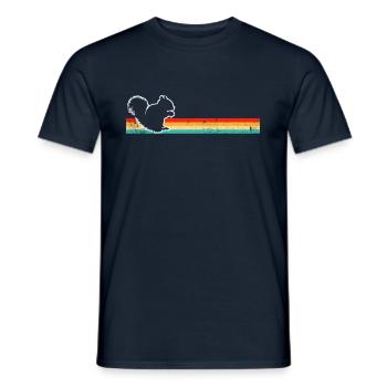 Squirrel Retro - Men's T-Shirt - navy - Front - AI Model Male 178 light (178cm)