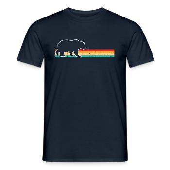 Bear Retro - Men's T-Shirt - navy - Front - AI Model Male 178 light (178cm)