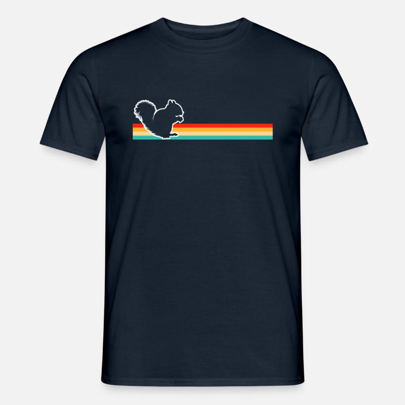 Eichhörnchen Retro - Männer T-Shirt - Navy