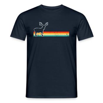 Moose Rétro - T-shirt homme - marine - Devant - AI Model Male 178 light (178cm)