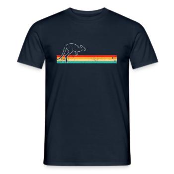 Kangourou Rétro - T-shirt homme - marine - Devant - AI Model Male 178 light (178cm)