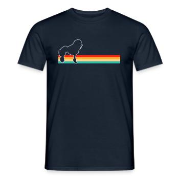 Caniche Rétro - T-shirt homme - marine - Devant - AI Model Male 178 light (178cm)